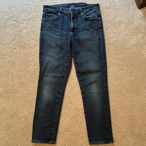 Ag Adriano Goldschmied Blue Straight Leg Jeans